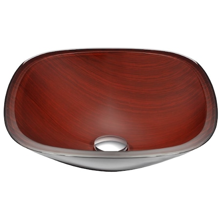 Anzzi Cansa Deco-Glass Vessel Sink in Rich Timber LS-AZ066